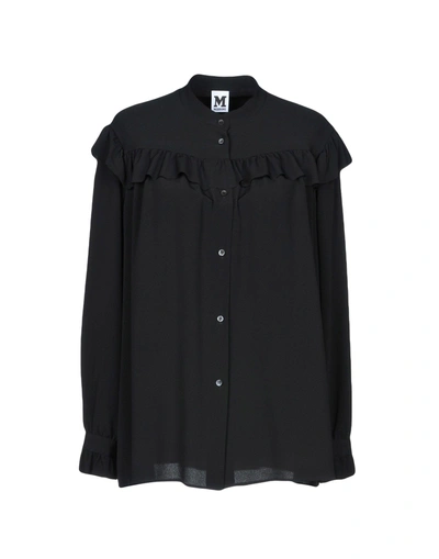 Shop M Missoni Solid Color Shirts & Blouses In Black