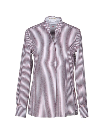 Shop Le Sarte Pettegole Striped Shirt In Maroon