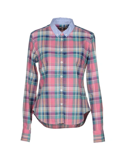 Shop Aigle Checked Shirt In Pink