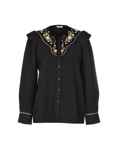 Shop Vilshenko Solid Color Shirts & Blouses In Black