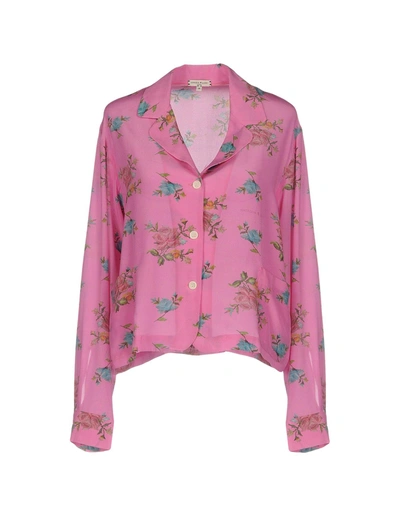 Shop Natasha Zinko Floral Shirts & Blouses In Fuchsia