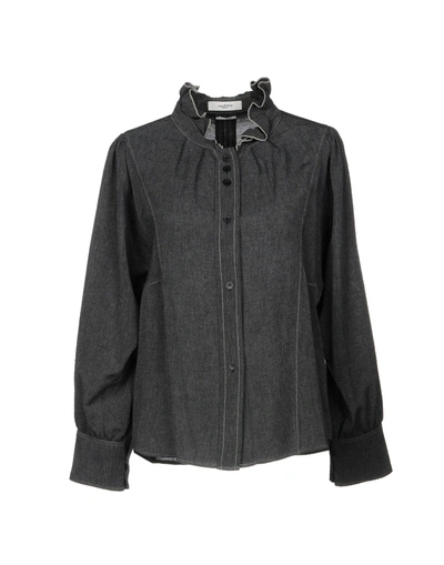 Shop Isabel Marant Étoile Solid Color Shirts & Blouses In Lead