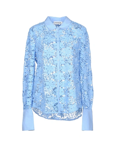 Shop Essentiel Antwerp Lace Shirts & Blouses In Sky Blue