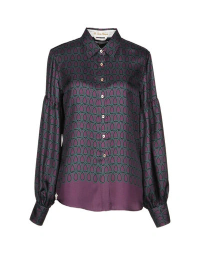 Shop Le Sarte Pettegole Patterned Shirts & Blouses In Purple