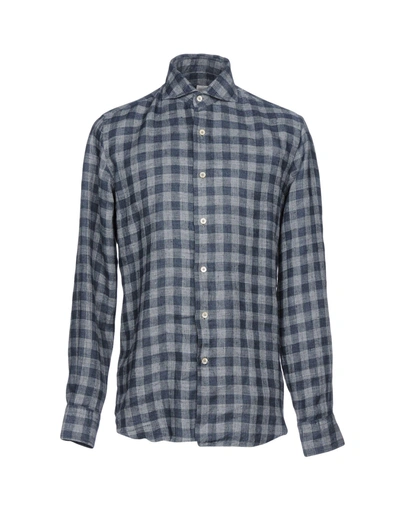 Shop Alessandro Gherardi Man Shirt Grey Size 17 ½ Linen
