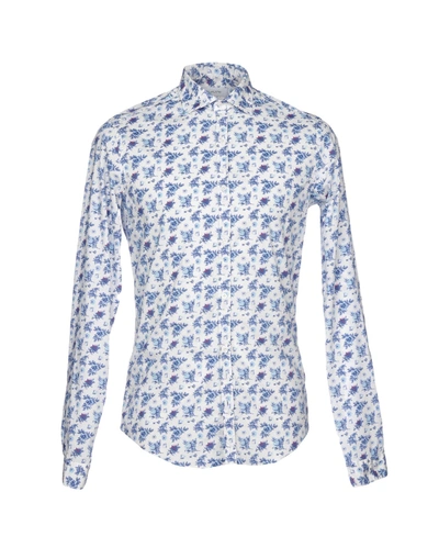 Shop Aglini Patterned Shirt In White