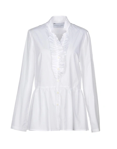 Shop Giorgio Grati Solid Color Shirts & Blouses In White