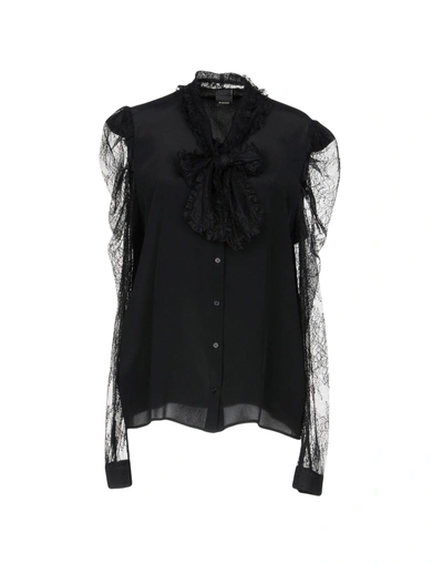 Shop Pinko Woman Shirt Black Size 10 Acetate, Silk, Polyamide