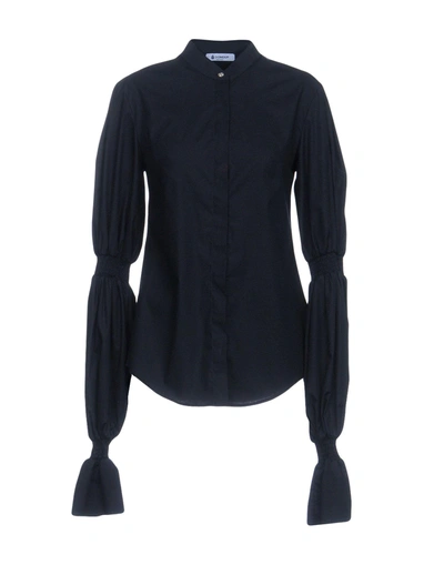 Shop Dondup Solid Color Shirts & Blouses In Black