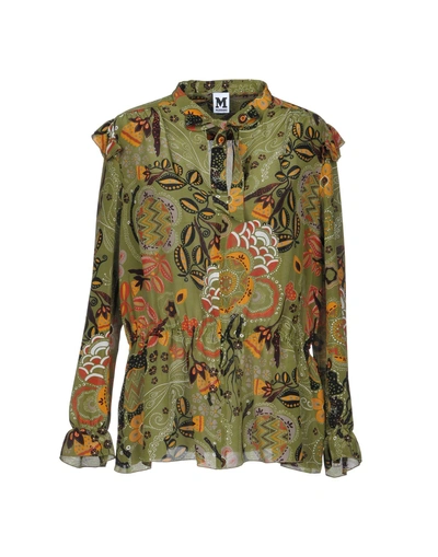 Shop M Missoni Blouse In Military Green