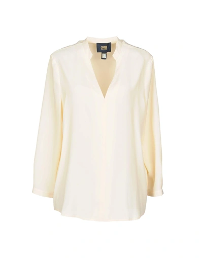 Shop Class Roberto Cavalli Blouses In Ivory
