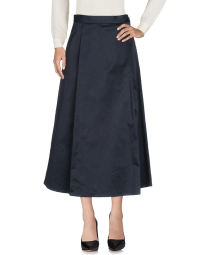Shop Barena Venezia 3/4 Length Skirt In Dark Blue