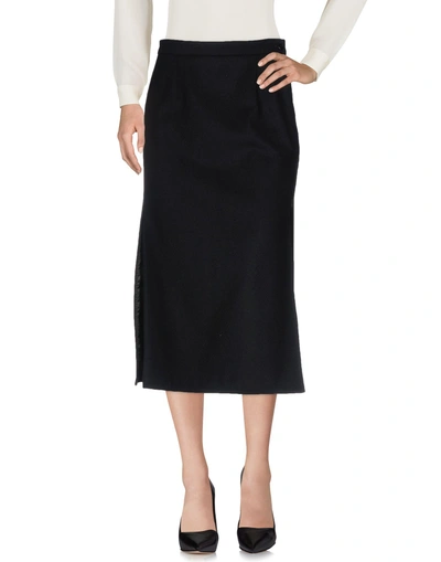 Shop Mm6 Maison Margiela 3/4 Length Skirts In Dark Blue