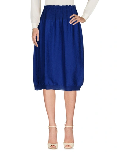 Shop Issey Miyake 3/4 Length Skirts In Bright Blue