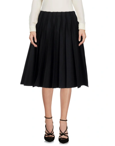 Shop Junya Watanabe Knee Length Skirt In Black