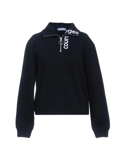 Shop Courrèges Sweatshirts In Black