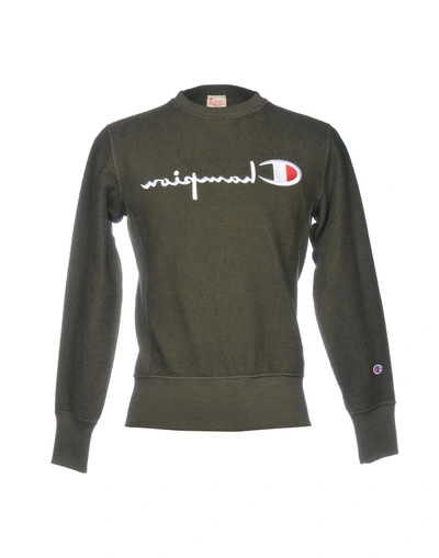 Shop Champion Sweatshirt In Military Green