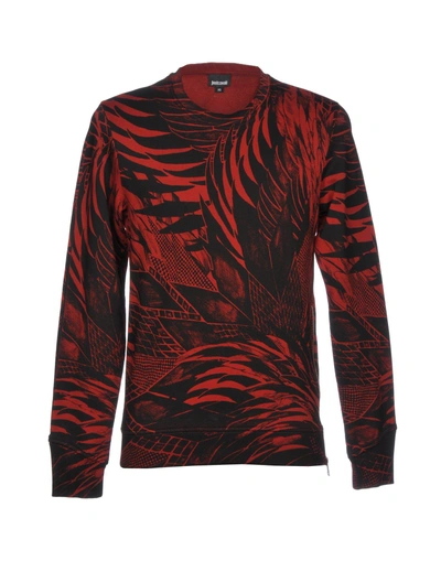 Shop Just Cavalli Sweatshirt In Brick Red