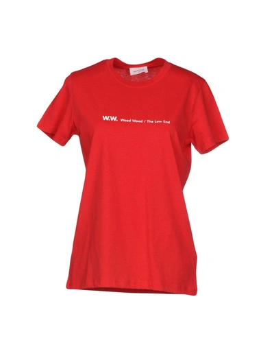 Shop Wood Wood T-shirts In Red