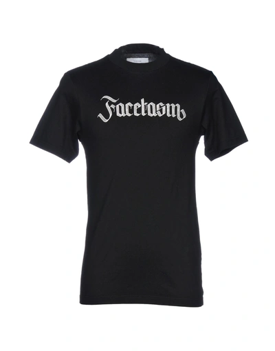 Shop Facetasm Man T-shirt Black Size 3 Cotton