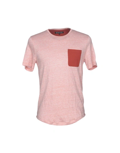 Shop Michael Kors T-shirts In Salmon Pink