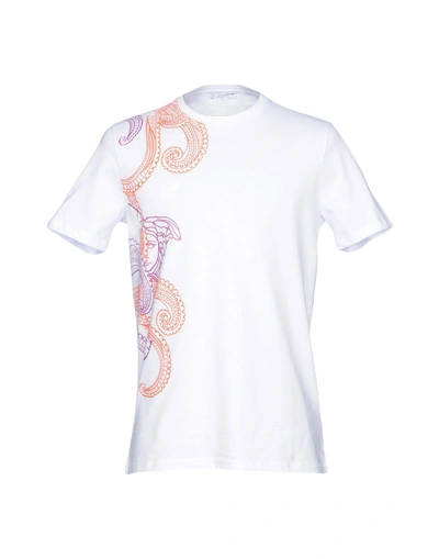 Shop Versace T-shirts In White