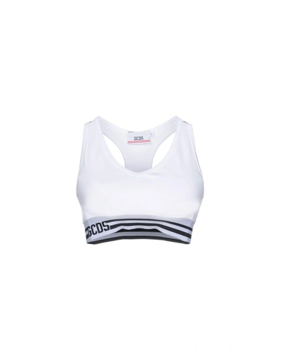 Shop Gcds Woman Top White Size M Cotton, Polyester