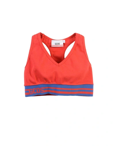 Shop Gcds Woman Top Red Size M Cotton, Polyester