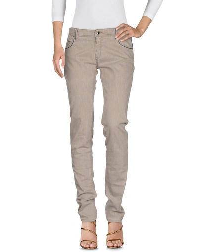 Shop Armani Jeans Denim Pants In Beige