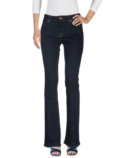 Shop 7 For All Mankind Woman Jeans Blue Size 23 Cotton, Elastomultiester, Elastane