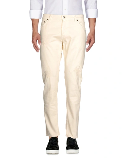 Shop Aglini Jeans In Ivory