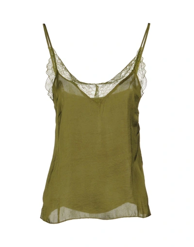 Shop Love Stories Sleeveless Undershirts In Military Green