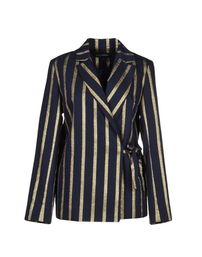 Shop Anna October Blazer In Dark Blue