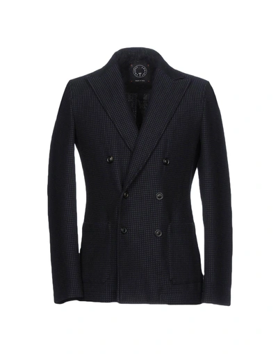 Shop T-jacket By Tonello Suit Jackets In Dark Blue