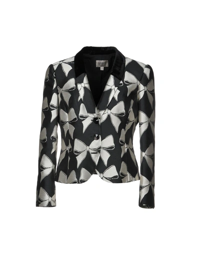 Shop Armani Collezioni Suit Jackets In Black