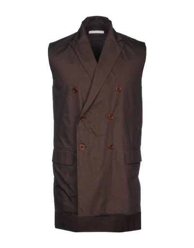 Shop Lucio Vanotti Suit Vest In Dark Brown