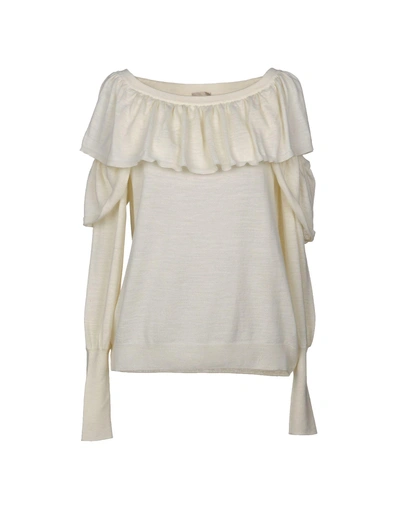 Shop Nude Sweater In Ivory