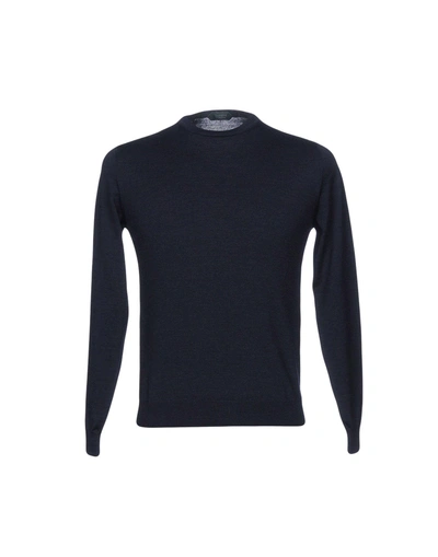 Shop Zanone Man Sweater Midnight Blue Size 42 Virgin Wool, Polyamide