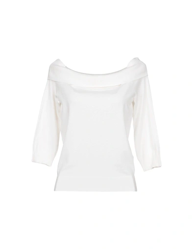 Shop Armani Jeans Sweater In Ivory