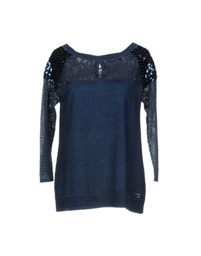 Shop Twinset Sweaters In Dark Blue