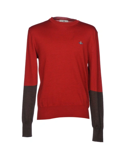 Shop Vivienne Westwood Sweaters In Brick Red