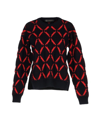 Shop Versace Sweater In Dark Blue