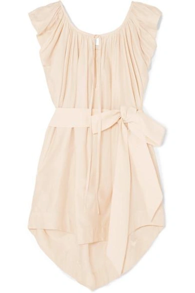 Shop Kalita Andromeda Silk And Cotton-blend Mini Dress In Pastel Pink