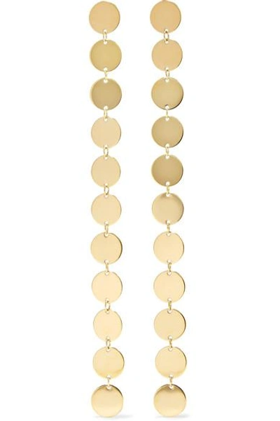 Shop Saskia Diez Paillettes 18-karat Gold-plated Earrings