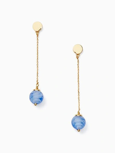 Shop Kate Spade Flying Colors Linear Earrings In Blue