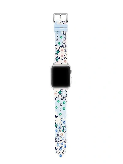 Shop Kate Spade Floral Silicone Apple Watch® Strap In Neutral