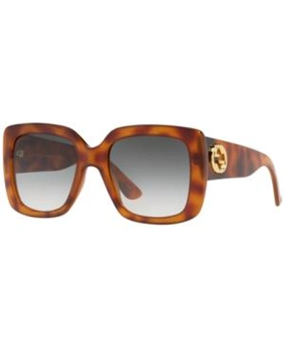 Shop Gucci Sunglasses, Gg0141s In Brown / Green