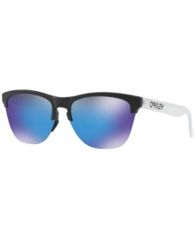 Shop Oakley Frogskins Lite Sunglasses, Oo9374 In Black Matte/prizm Brown