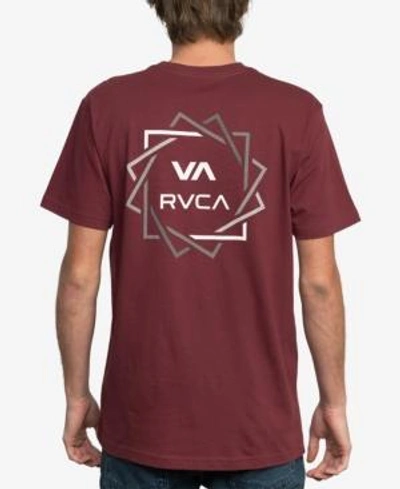 Shop Rvca Men's Blade Logo-print T-shirt In Tawny Port