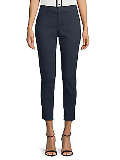 Shop Lanvin Classic Cropped Trousers In Navy